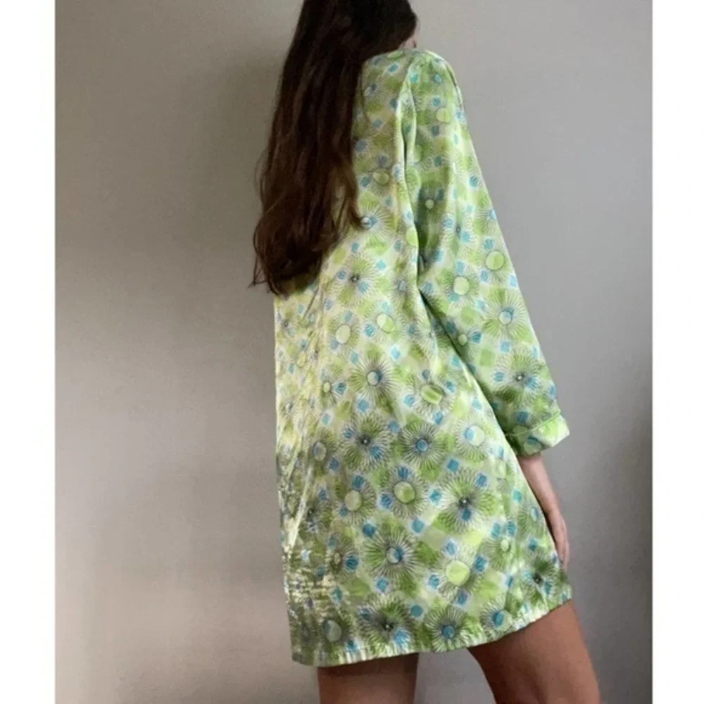 Victoria’s Secret Vintage Satin Green Button Up